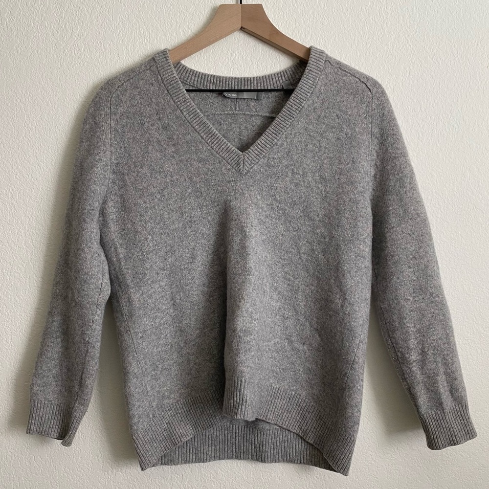 Vince Grey Cashmere/Wool Blend Sweater